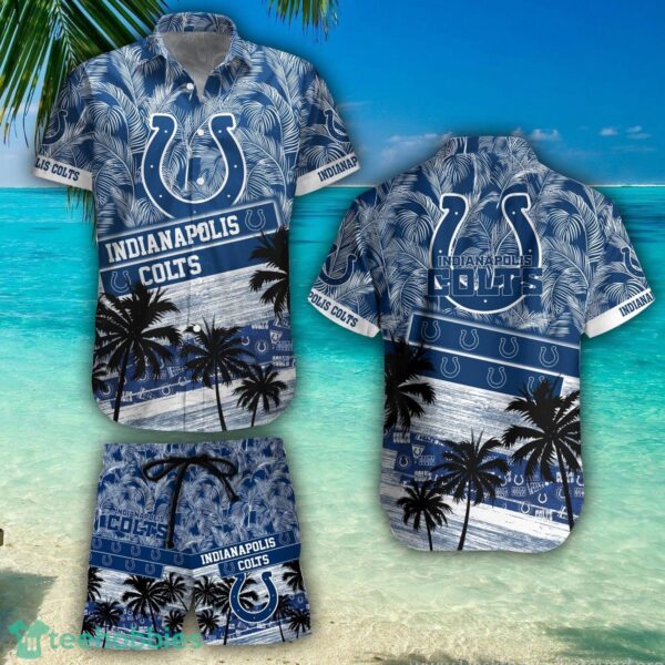 Indianapolis Colts Team NFL Hawaiian Shirt And Beach Shorts Summer Gift Product Photo 1