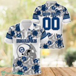 Indianapolis Football Polo Shirt Full Printing Custom Name And Number Tropical Style Product Photo 1