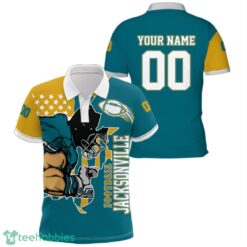 Jacksonville Football Team Polo Shirt Custom Name Number Gift For Men Sports Product Photo 1