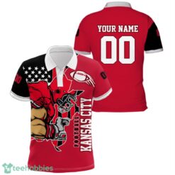 Kansas City Football Team Polo Shirt Custom Name Number Gift For Men Sports Product Photo 1