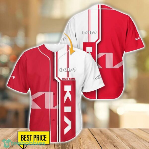 Kia New Baseball Jersey Shirt For Car Lovers Gift Custom Name Product Photo 1