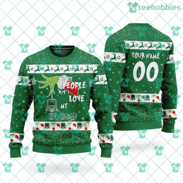 Kpachogap F.C Grinch I Hate People Christmas Ugly Sweater 3D Product Photo 1