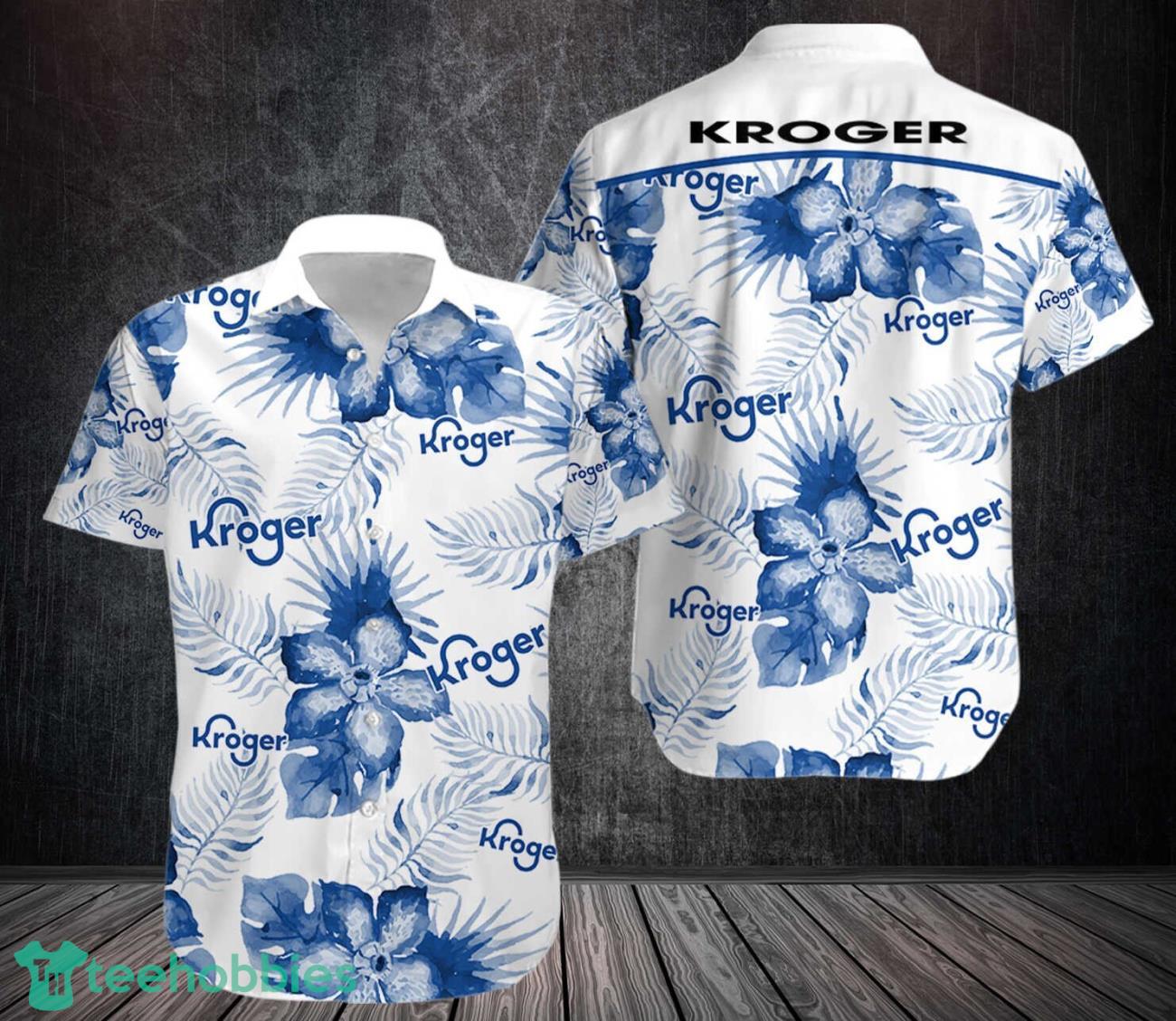 Kroger Hawaii Shirt Big Flower Tropical Hawaiian Shirt image Kroger Hawaii Shirt Big Flower Tropical Hawaiian Shirt Product Photo 1