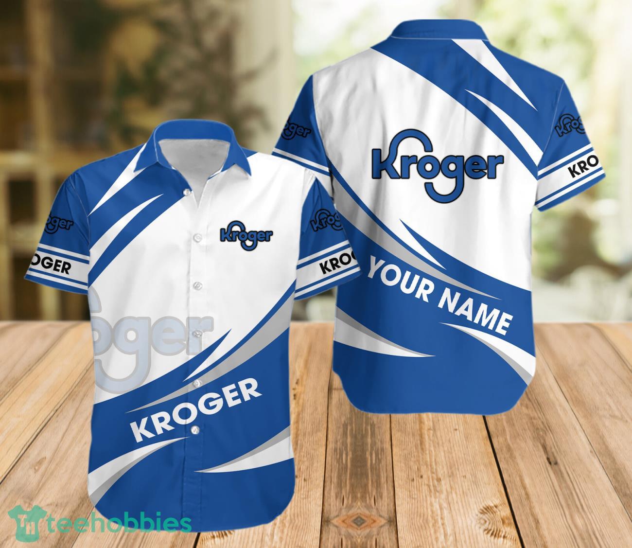 Kroger Hawaiian Shirt Button Beach Shirt image Kroger Hawaiian Shirt Button Beach Shirt Product Photo 1