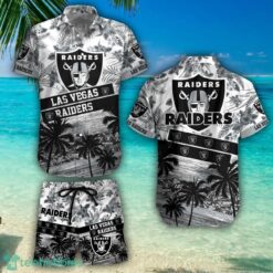 Las Vegas Raiders Team NFL Hawaiian Shirt And Beach Shorts Fans Gift Product Photo 1