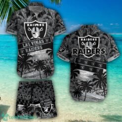 Las Vegas Raiders Team NFL Hawaiian Shirt And Beach Shorts Summer Gift Product Photo 1