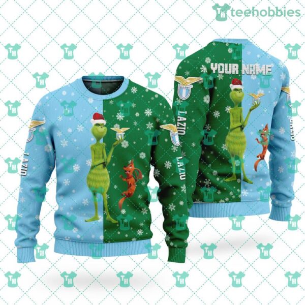 Lazio F.C Logo Christmas Grinch Friends Ugly Sweater 3d Gift Big Fans Product Photo 1