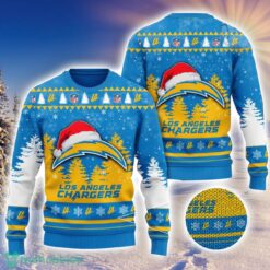 Los Angeles Chargers Logo Wearing Santa Hat 3D Ugly Christmas Sweater Christmas Gift Men And Women 2023 Sweater Product Photo 1