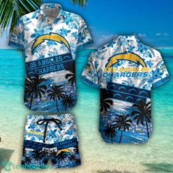 Los Angeles Chargers Team NFL Hawaiian Shirt And Beach Shorts Fans Gift Product Photo 1