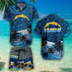 Los Angeles Chargers Team NFL Hawaiian Shirt And Beach Shorts Summer Gift Product Photo 1