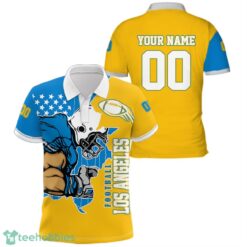 Los Angeles Football Team Polo Shirt Custom Name Number Gift For Men Sports Product Photo 1