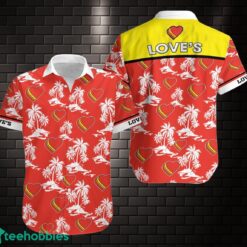 love's 3D Hawaiian Shirt Coconut Island Pattern Hawaii Shirt Product Photo 1