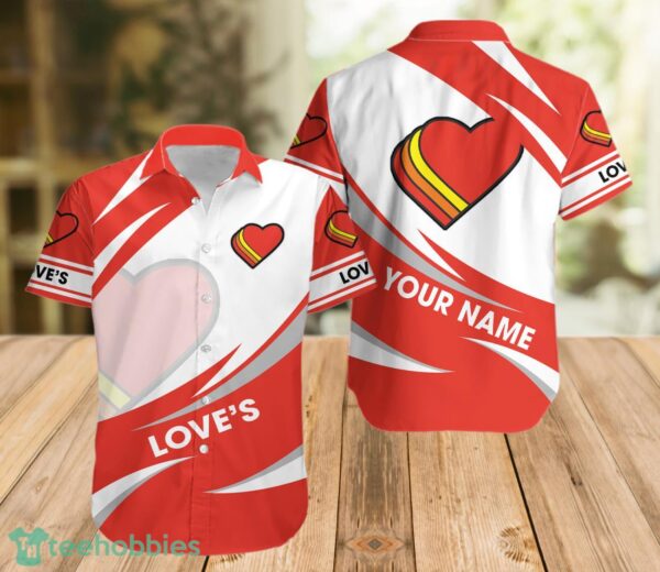 Love's Hawaiian Shirt Button Beach Shirt Product Photo 1