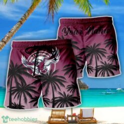 Manly Sea Eagles NRL Coconut Pattern Tropical Beach Shorts For Mens Personalized Name Product Photo 1