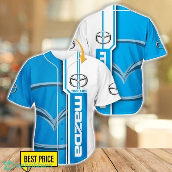 Mazda New Baseball Jersey Shirt For Car Lovers Gift Custom Name Product Photo 1