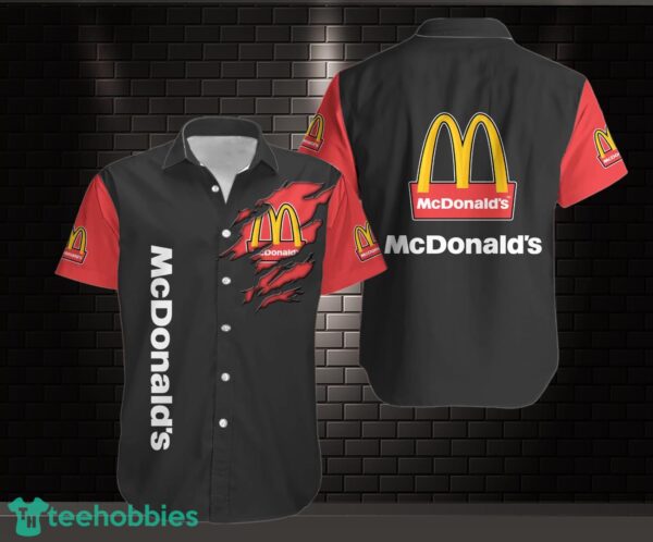 MCDONALD'S Hawaii Shirt Unique Logo Brand Broken Hawaiian Shirt Product Photo 1