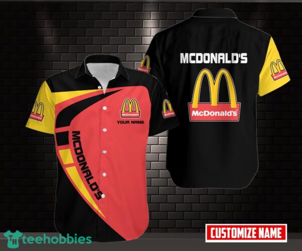 MCDONALD'S Logo 3D Printing Hawaiian Shirt Personalized Name Product Photo 1