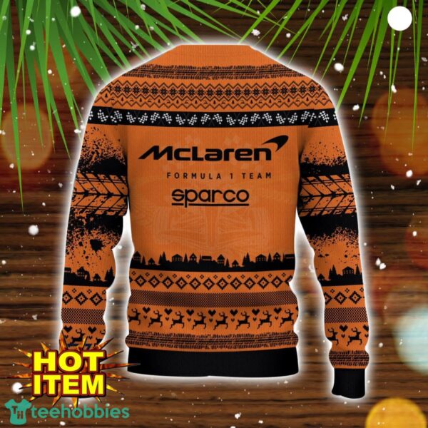 McLaren F1 Team Special Gift Ugly Christmas Sweater Custom Name Product Photo 3