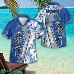 Memphis Tigers Skeleton 3D Button Hawaiian Shirt Men And Women Aloha Summer Beach Gift Product Photo 1