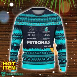 Mercedes-AMG PETRONAS F1 Team Special Gift Ugly Christmas Sweater Custom Name Product Photo 2