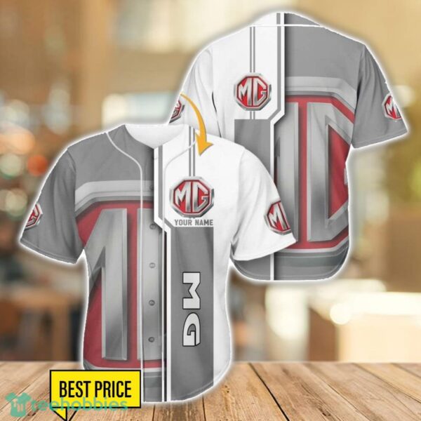 MG Car New Baseball Jersey Shirt For Car Lovers Gift Custom Name Product Photo 1
