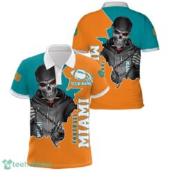 Miami Football Team Personalized Name Number Polo Shirt Product Photo 1