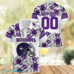 Minnesota Football Polo Shirt Full Printing Custom Name And Number Tropical Style Product Photo 1