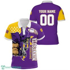 Minnesota Football Team Polo Shirt Custom Name Number Gift For Men Sports Product Photo 1