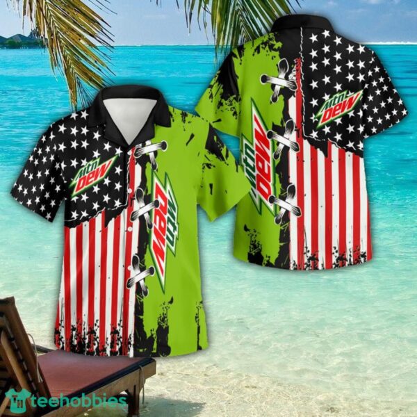 Moutain Dew Flag 3D Button Hawaiian Shirt Men And Women Aloha Summer Beach Gift Product Photo 1