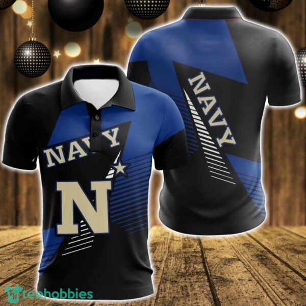 Navy Midshipmen 3D Polo Shirt For Team Sport Gift For Men Product Photo 1