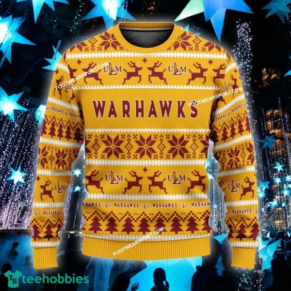 NEW Bethlehem Louisiana Monroe Warhawks Ugly Xmas 3D Sweater Gift For Adult - NCAA Louisiana Monroe Warhawks Ugly Christmas Sweater For Men And Women Photo 1