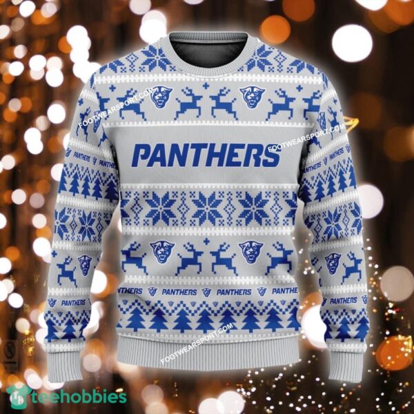 NEW Caspar Georgia State Panthers Ugly Christmas Sweater Gift For Men And Women - NCAA Georgia State Panthers Ugly Christmas Sweater For Men And Women Photo 1