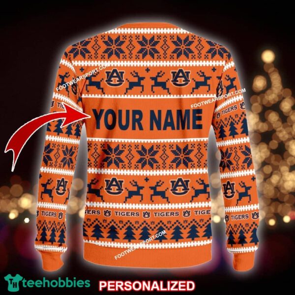 NEW Cheer Auburn Tigers Ugly Christmas Sweater Gift Holidays - NCAA Auburn Tigers Ugly Christmas Sweater For Men And Women Photo 2
