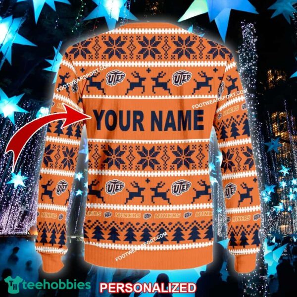 NEW Elf UTEP Miners Knitted Christmas Sweater Gift For Adult - NCAA UTEP Miners Ugly Christmas Sweater For Men And Women Photo 2