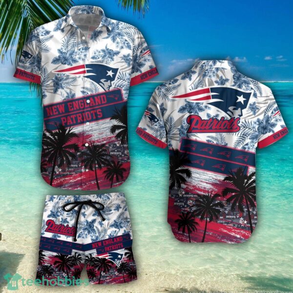 New England Patriots Team NFL Hawaiian Shirt And Beach Shorts Fans Gift Product Photo 1