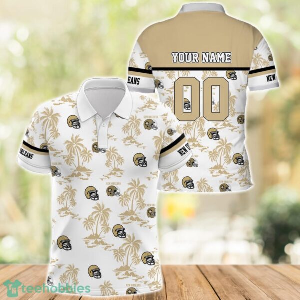 New Orleans Football Polo Shirt Full Printing Custom Name And Number Product Photo 1