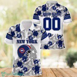 New York Football Polo Shirt Full Printing Custom Name And Number Tropical Style Product Photo 1