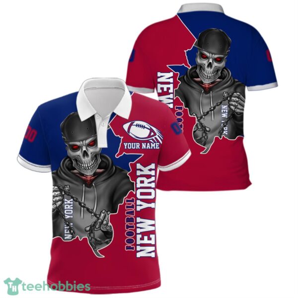 New York Football Team Personalized Name Number Polo Shirt Product Photo 1