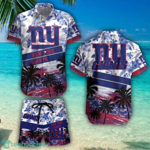 New York Giants Team NFL Hawaiian Shirt And Beach Shorts Fans Gift Product Photo 1