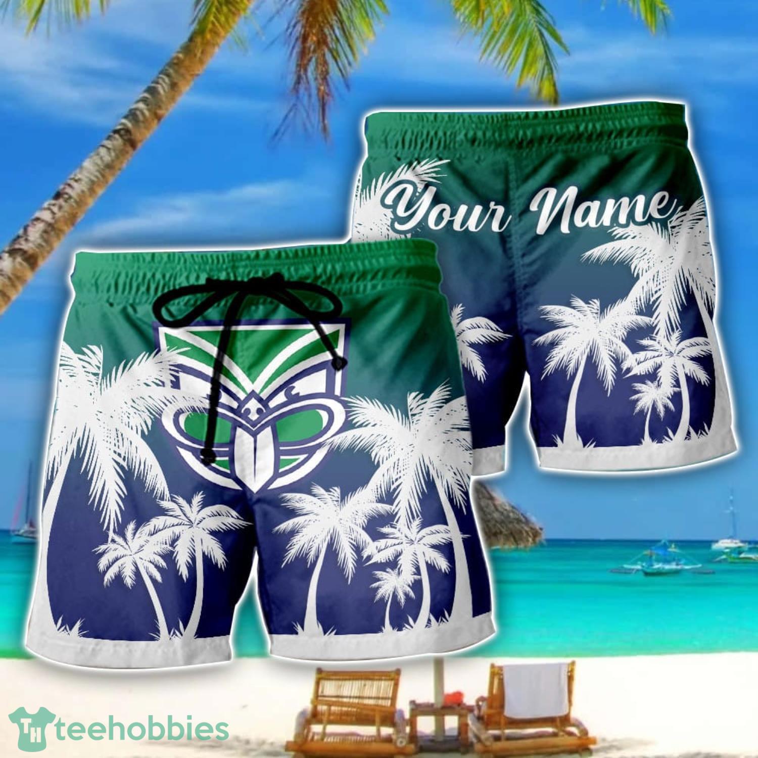 New Zealand Warriors NRL Beach Shorts Personalized Name Product Photo 1