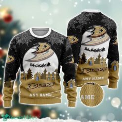 NHL Anaheim Ducks Logo Team Sport Ugly Christmas Sweater Custom Name Christmas Holiday Gift Product Photo 1