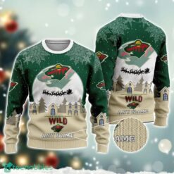 NHL Minnesota Wild Logo Team Sport Ugly Christmas Sweater Custom Name Christmas Holiday Gift Product Photo 2