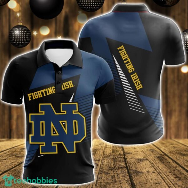 Notre Dame Fighting Irish 3D Polo Shirt For Team Sport Gift For Men Product Photo 1