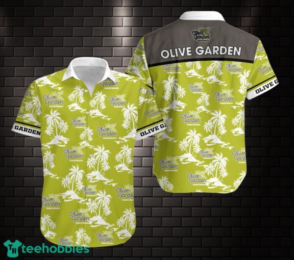 olive garden 3D Hawaiian Shirt Coconut Island Pattern Hawaii Shirt Product Photo 1