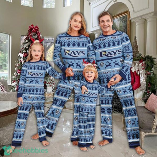 Pajamas set Ugly Christmas MLB Tampa Bay Rays All Over Print Christmas Gift - Pajamas set Ugly Christmas MLB Tampa Bay Rays All Over Print Christmas Gift