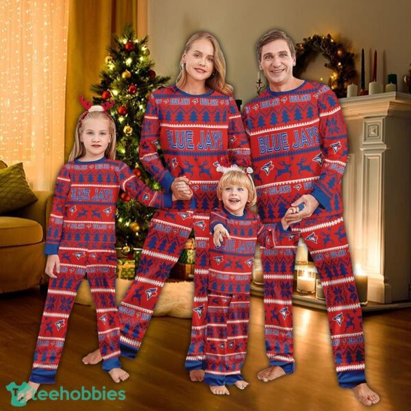 Pajamas set Ugly Christmas MLB Toronto Blue Jays Gift Family - Pajamas set Ugly Christmas MLB Toronto Blue Jays Gift Family