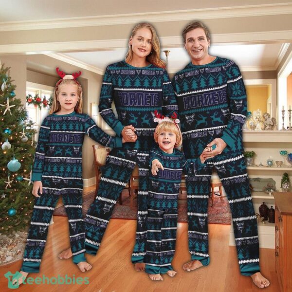 Pajamas set Ugly Christmas NBA Charlotte Hornets For Christmas - Pajamas set Ugly Christmas NBA Charlotte Hornets For Christmas