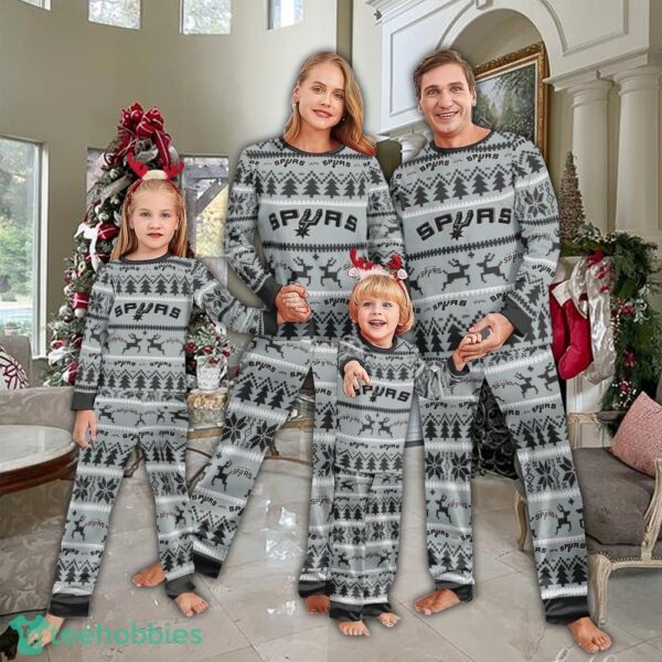 Pajamas set Ugly Christmas NBA San Antonio Spurs All Over Print Christmas Gift - Pajamas set Ugly Christmas NBA San Antonio Spurs All Over Print Christmas Gift
