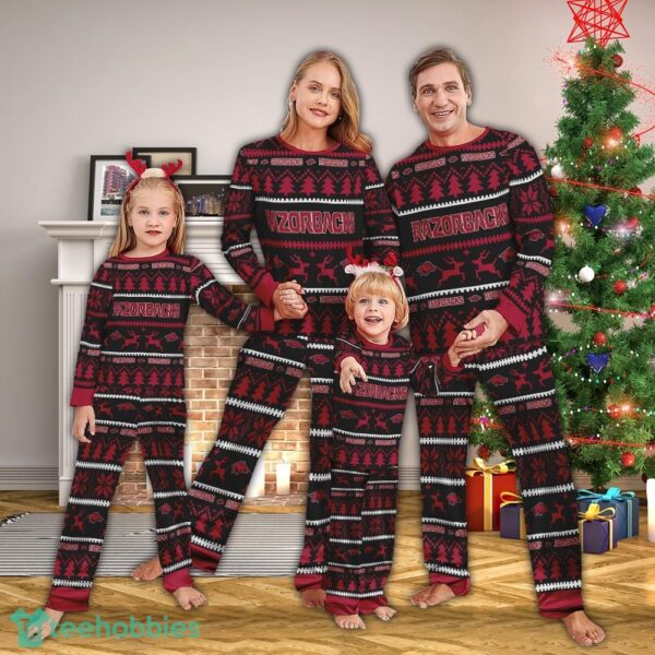 Pajamas set Ugly Christmas NCAA Arkansas Razorbacks All Over Print Christmas Gift - Pajamas set Ugly Christmas NCAA Arkansas Razorbacks All Over Print Christmas Gift