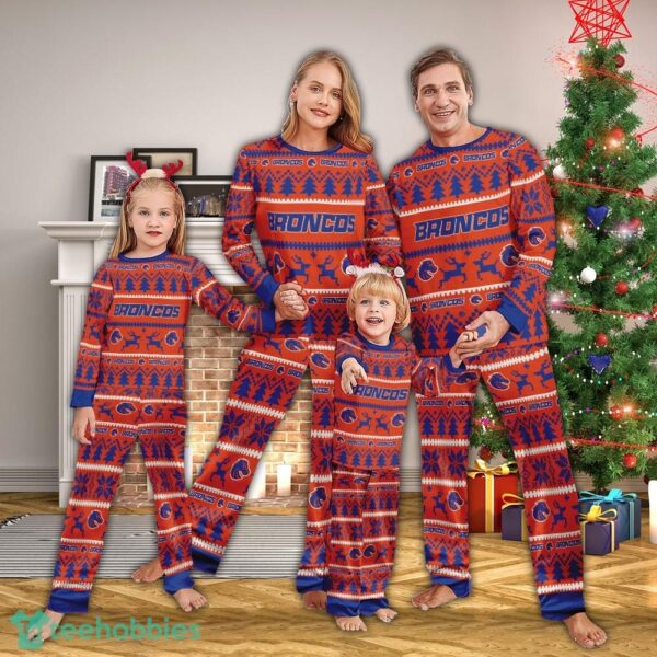 Pajamas set Ugly Christmas NCAA Boise State Broncos All Over Print Christmas Gift - Pajamas set Ugly Christmas NCAA Boise State Broncos All Over Print Christmas Gift